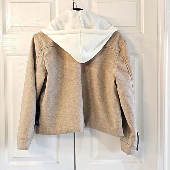 NWT Cavalini Original Jacket w Removable Hood, Snap Closures, XL. Camel - Picture 5 of 11